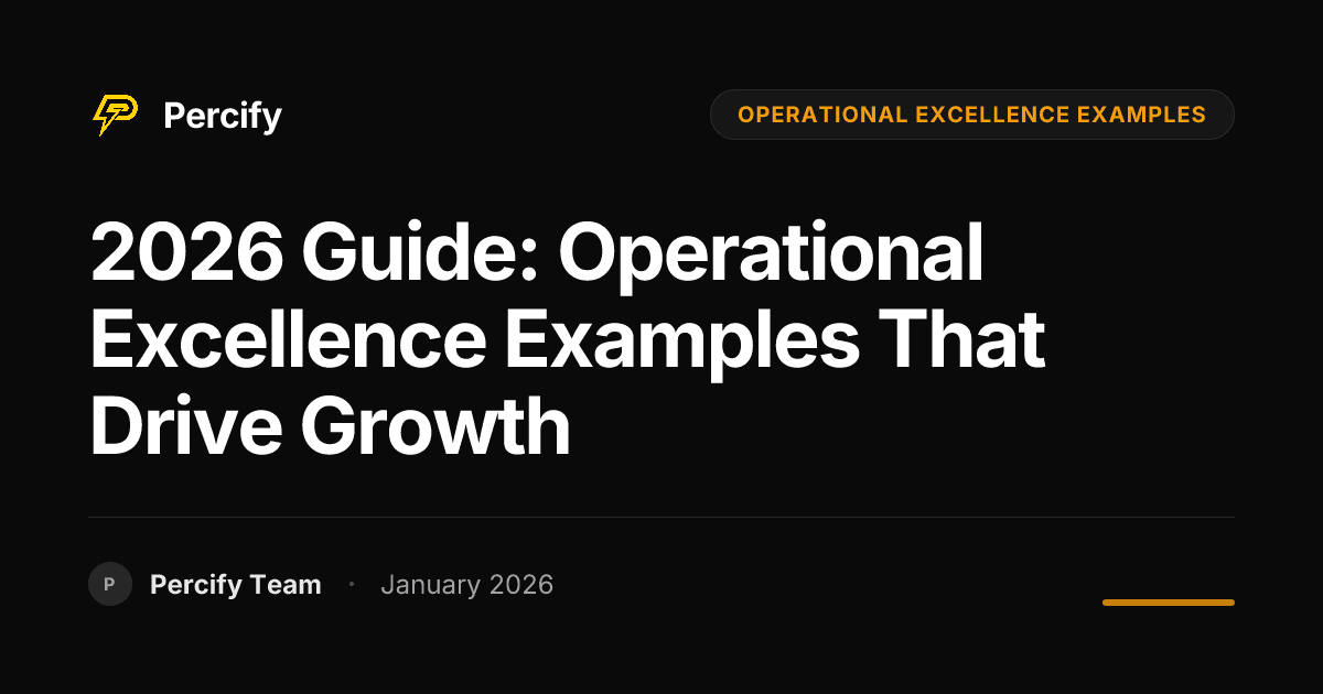 2026 Guide: Operational Excellence Examples That Drive Growth - Percify AI