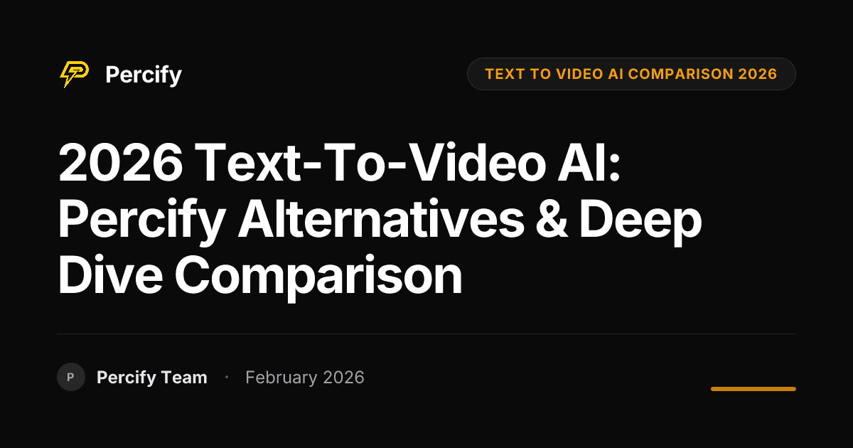 2026 Text-to-Video AI: Percify Alternatives & Deep Dive Comparison - Percify AI Avatar Blog Cover
