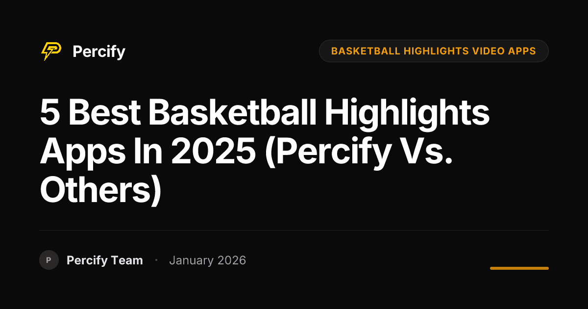 5 Best Basketball Highlights Apps in 2025 (Percify vs. Others) - Percify AI Avatar Blog Cover