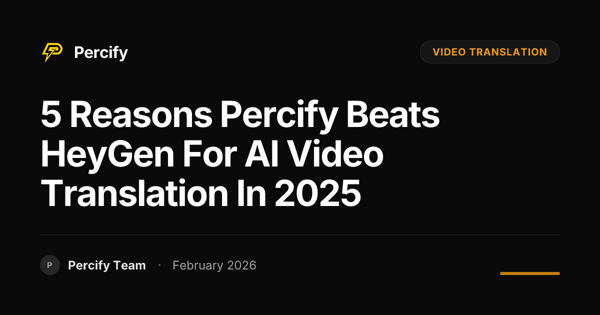 5 Reasons Percify Beats HeyGen for AI Video Translation in 2025 - Percify AI Avatar Blog Cover