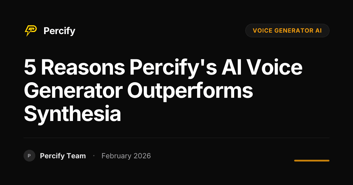 5 Reasons Percify's AI Voice Generator Outperforms Synthesia - Percify AI Avatar Blog Cover