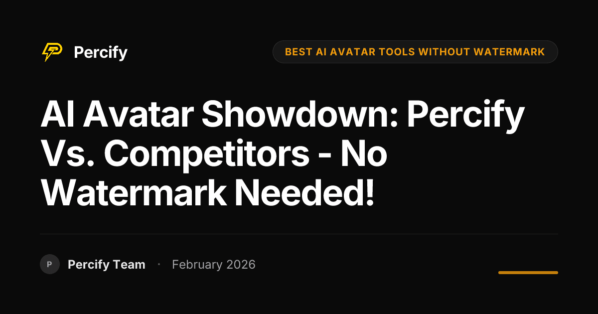 AI Avatar Showdown: Percify vs. Competitors - No Watermark Needed! - Percify AI Avatar Blog Cover