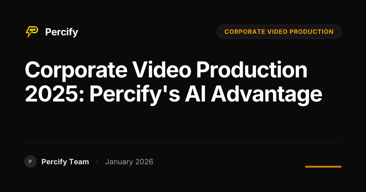 Corporate Video Production 2025: Percify's AI Advantage - Percify AI Avatar Blog Cover