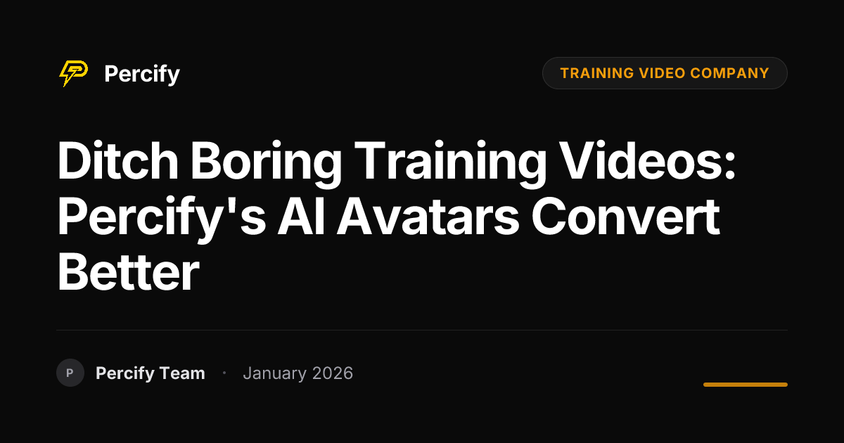 Ditch Boring Training Videos: Percify's AI Avatars Convert Better - Percify AI Avatar Blog Cover