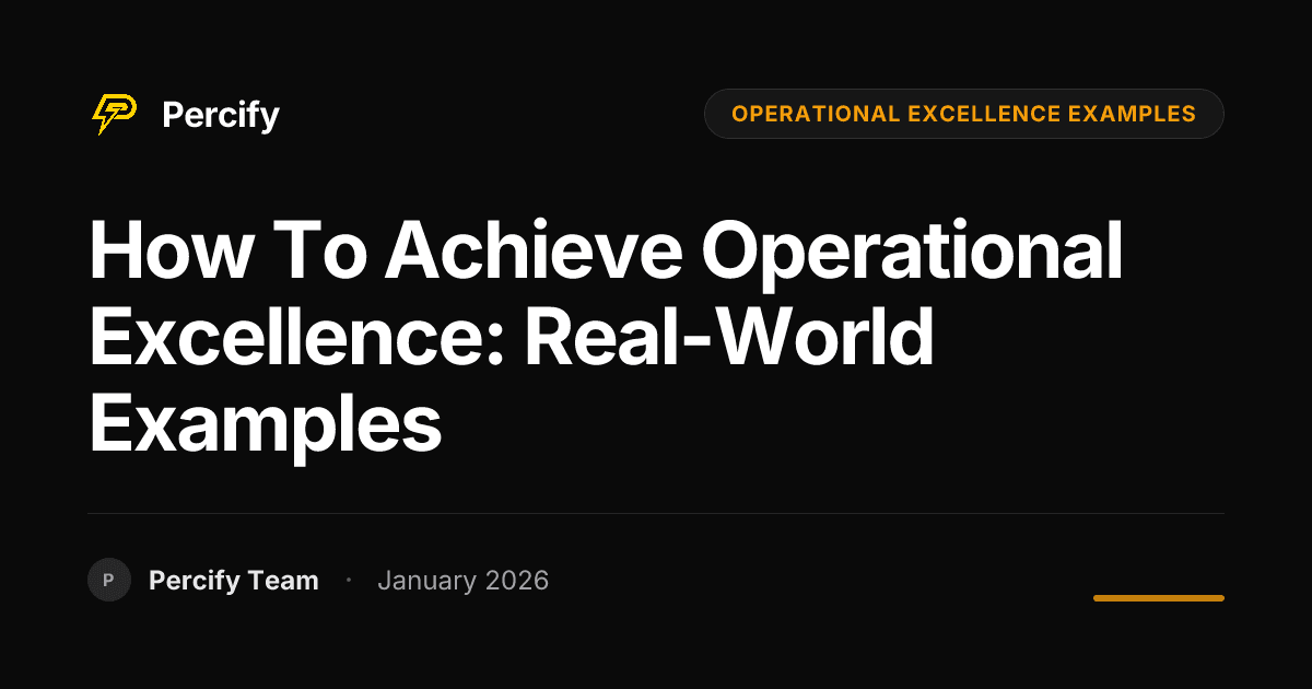 How To Achieve Operational Excellence: Real-World Examples - Percify AI Avatar Blog Cover