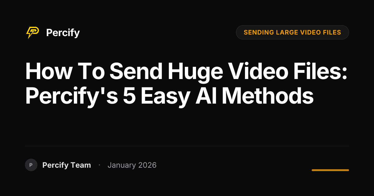 How to Send Huge Video Files: Percify's 5 Easy AI Methods - Percify AI Avatar Blog Cover