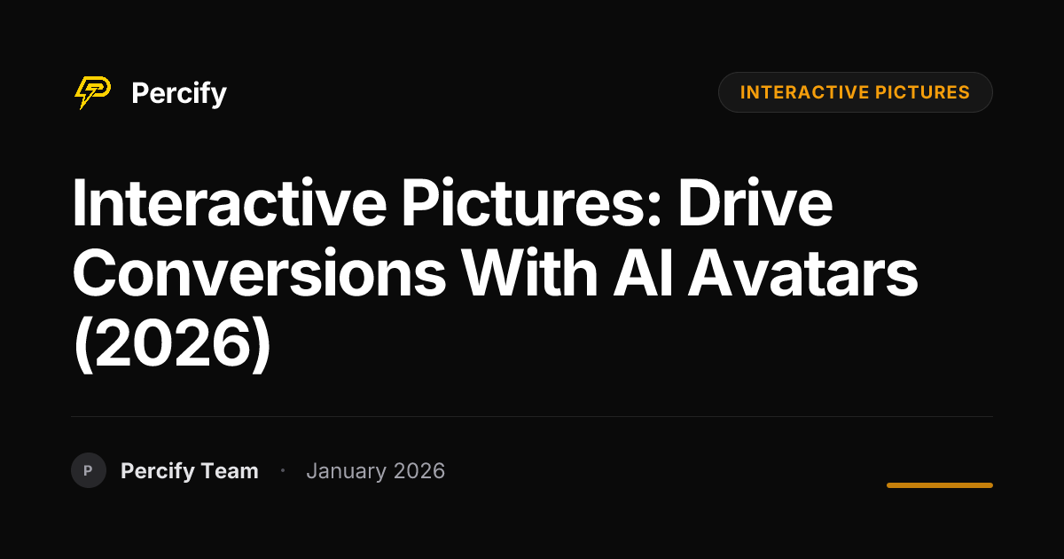 Interactive Pictures: Drive Conversions with AI Avatars (2026) - Percify AI Avatar Blog Cover