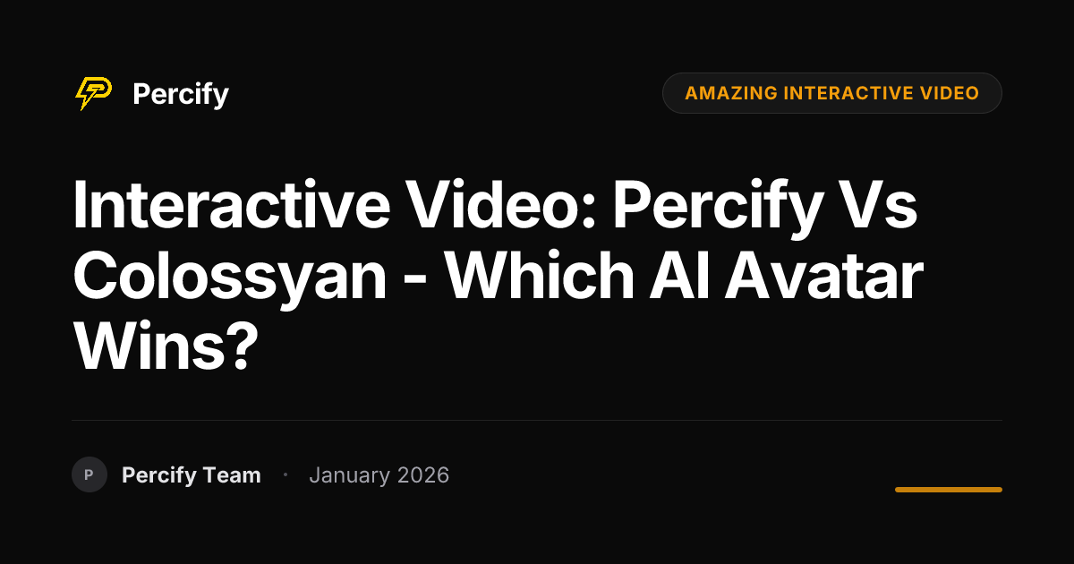Interactive Video: Percify vs Colossyan - Which AI Avatar Wins? - Percify AI Avatar Blog Cover