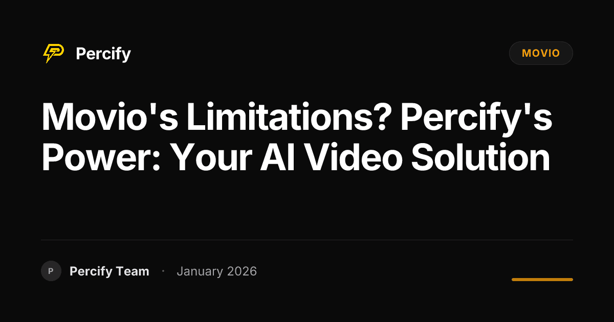 Movio's Limitations? Percify's Power: Your AI Video Solution - Percify AI Avatar Blog Cover