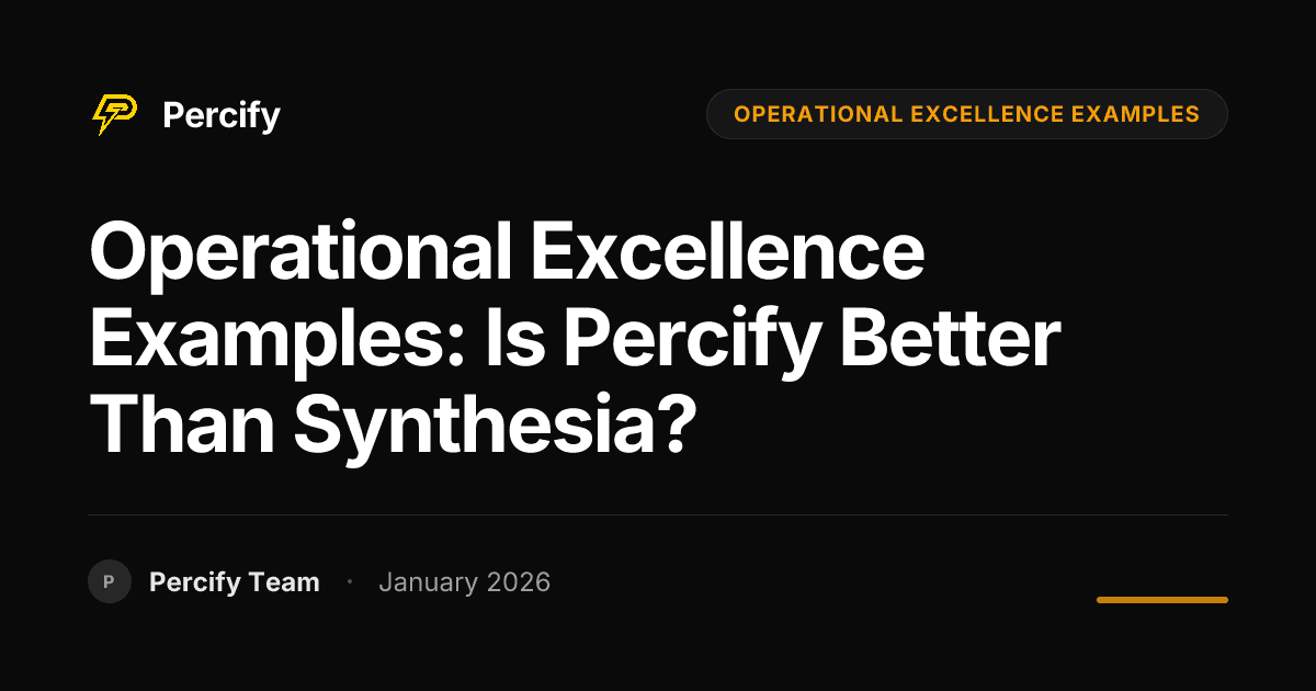 Operational Excellence Examples: Is Percify Better Than Synthesia? - Percify AI Avatar Blog Cover