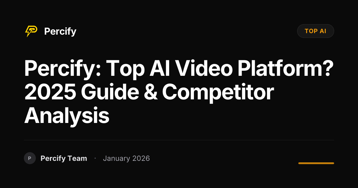 Percify: Top AI Video Platform? 2025 Guide & Competitor Analysis - Percify AI Avatar Blog Cover