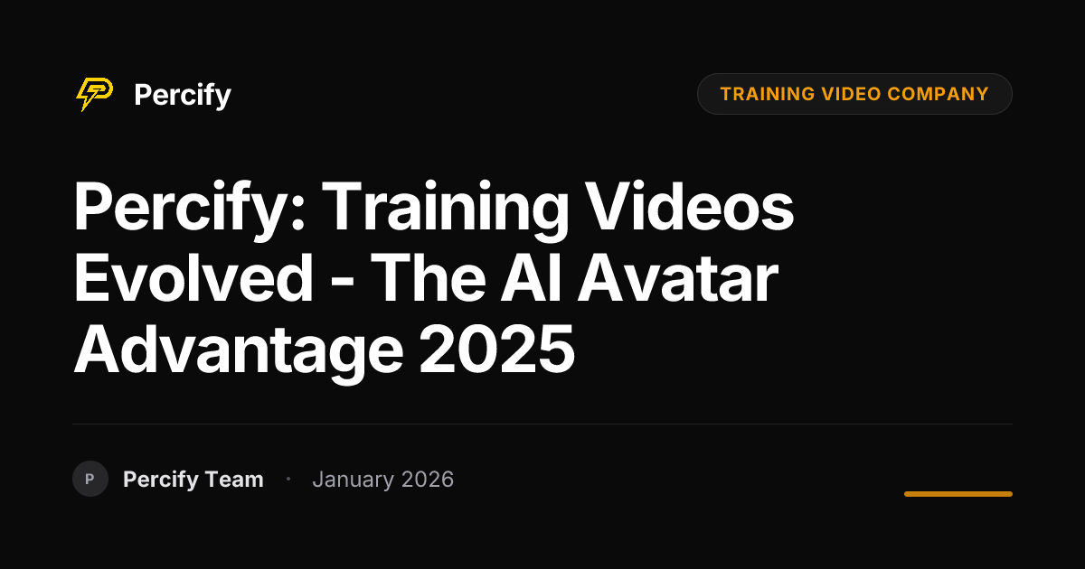Percify: Training Videos Evolved - The AI Avatar Advantage 2025 - Percify AI Avatar Blog Cover
