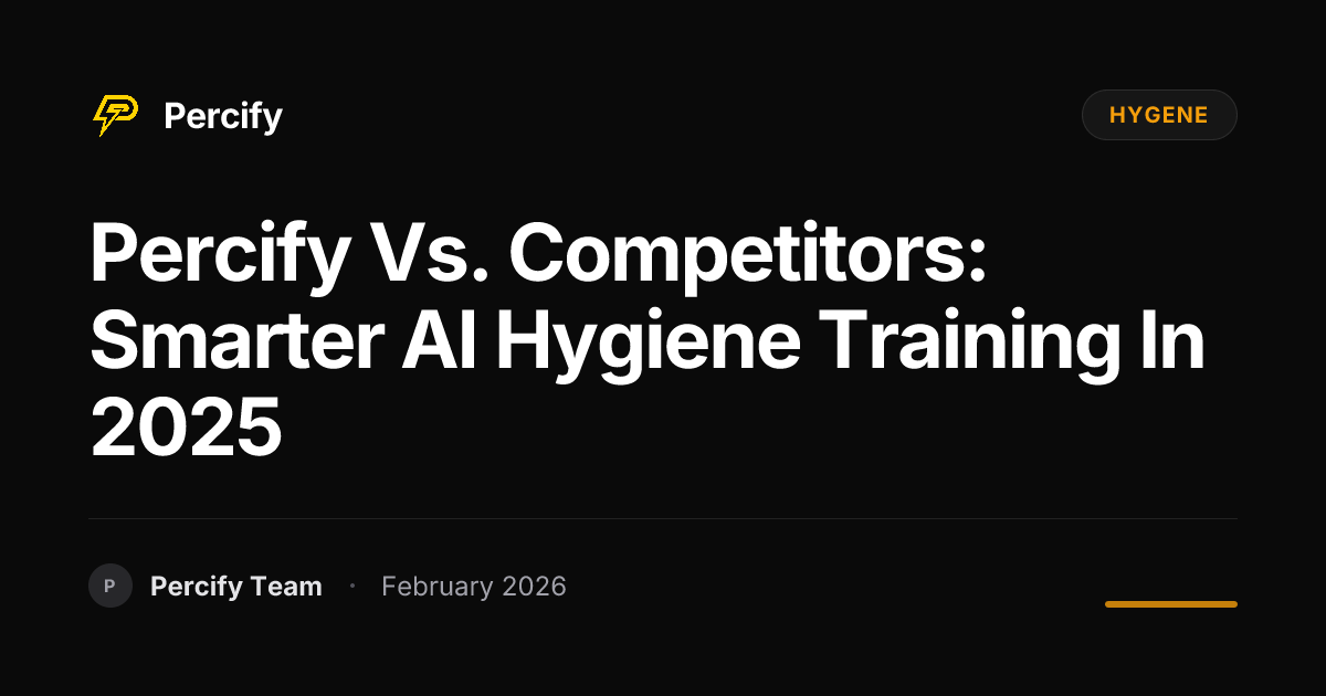 Percify vs. Competitors: Smarter AI Hygiene Training in 2025 - Percify AI Avatar Blog Cover