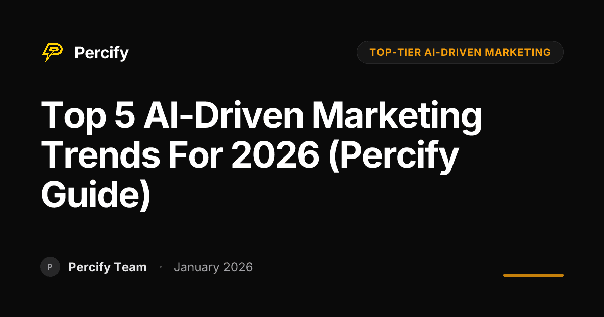 Top 5 AI-Driven Marketing Trends for 2026 (Percify Guide) - Percify AI Avatar Blog Cover