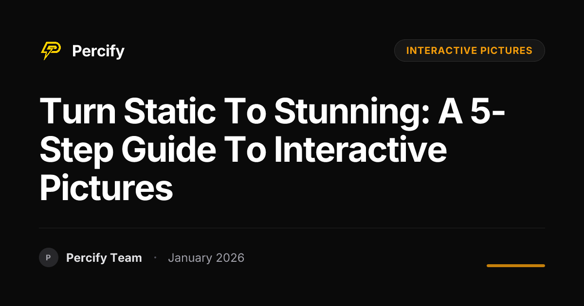 Turn Static to Stunning: A 5-Step Guide to Interactive Pictures - Percify AI Avatar Blog Cover