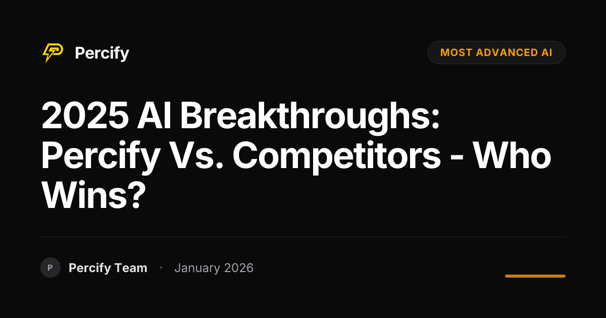 2025 AI Breakthroughs: Percify vs. Competitors - Who Wins? | Percify Blog