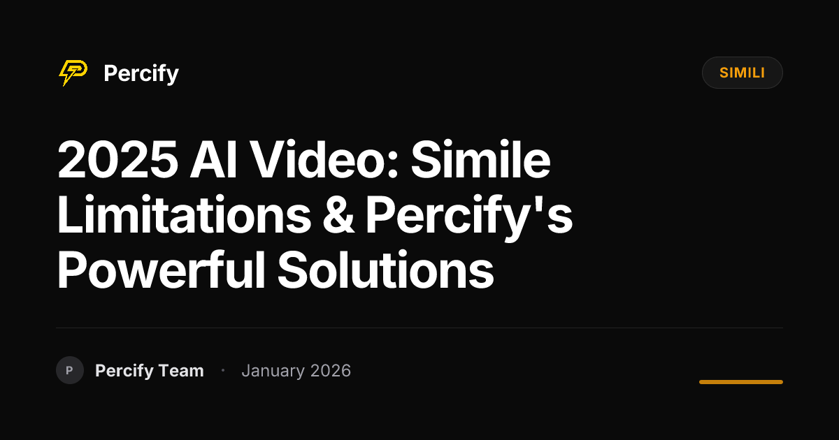 2025 AI Video: Simile Limitations & Percify's Powerful Solutions ...