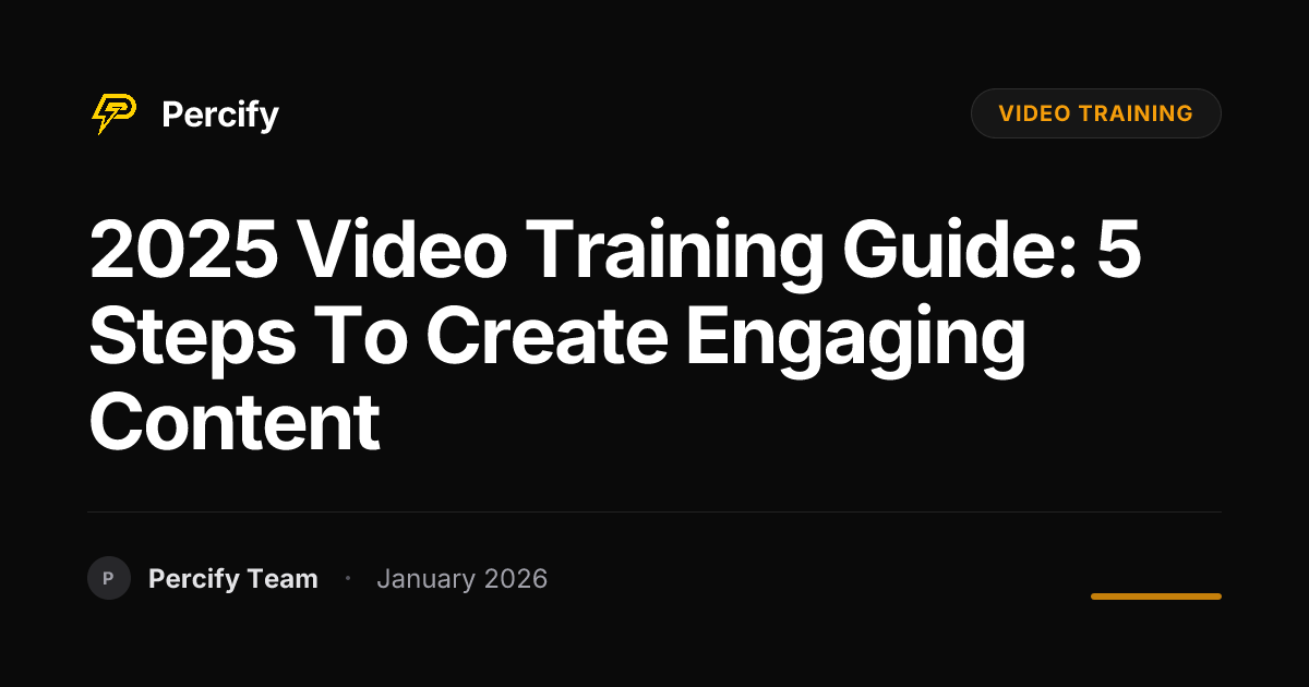 2025 Video Training Guide: 5 Steps to Create Engaging Content | Percify ...