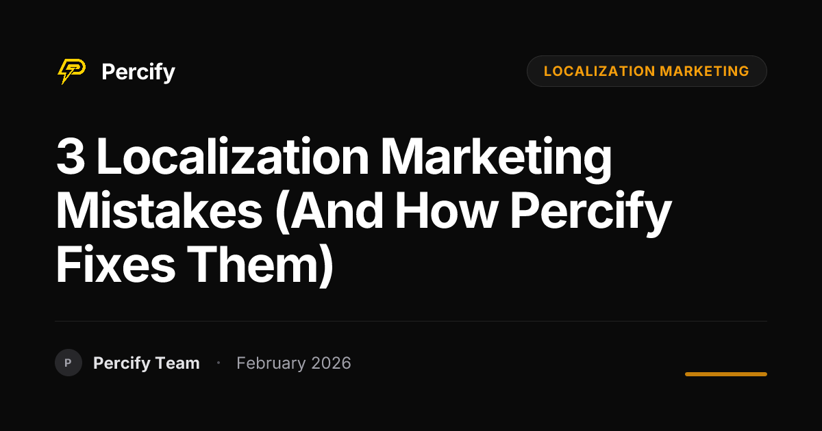 3 Localization Marketing Mistakes (And How Percify Fixes Them) - Percify AI Avatar Blog Cover