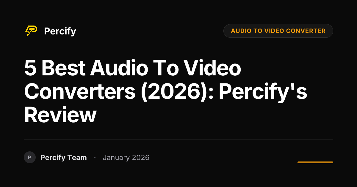 5 Best Audio to Video Converters (2026): Percify's Review | Percify Blog