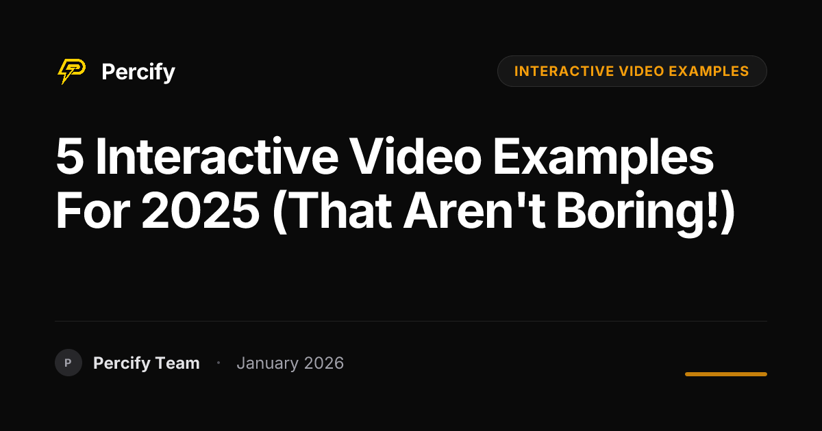 5 Interactive Video Examples for 2025 (That Aren't Boring!) | Percify Blog