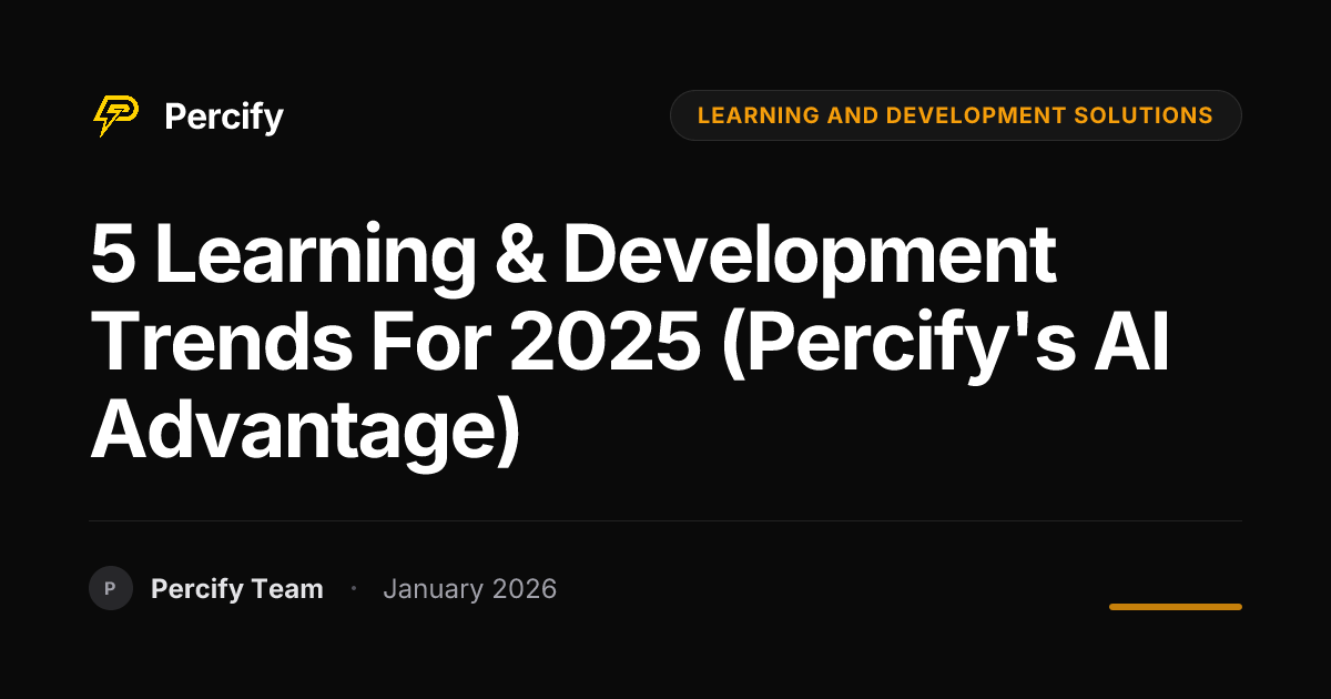 5 Learning & Development Trends for 2025 (Percify's AI Advantage ...