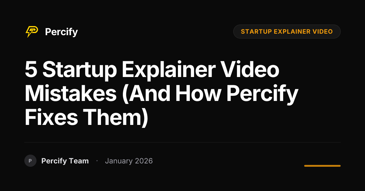 5 Startup Explainer Video Mistakes (and How Percify Fixes Them ...