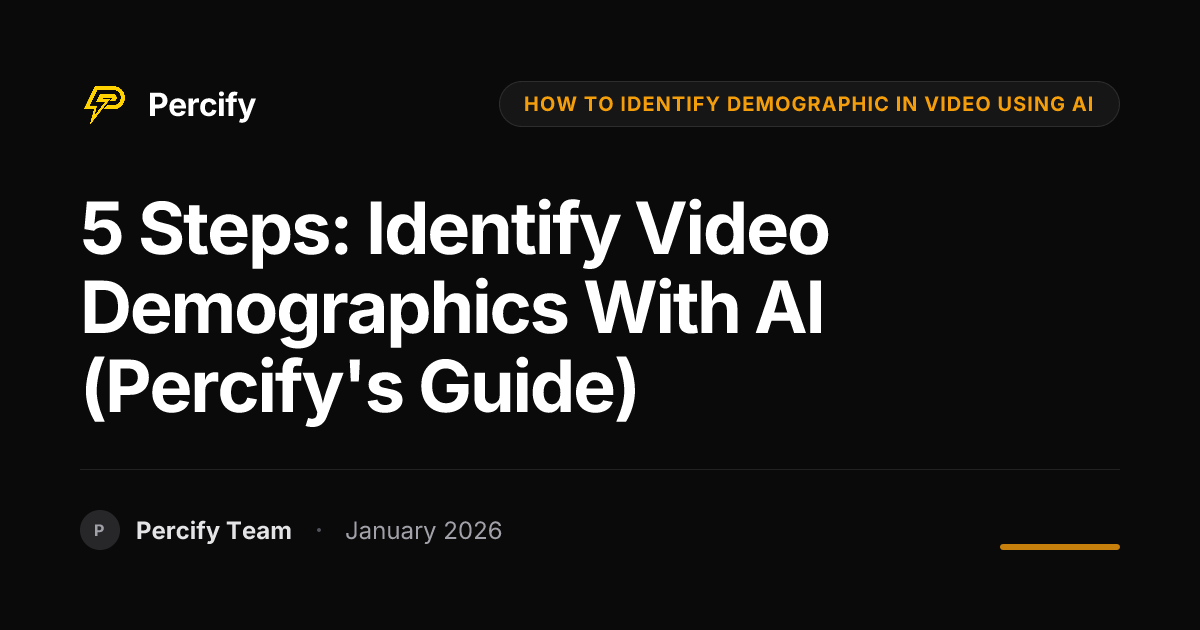 5 Steps: Identify Video Demographics with AI (Percify's Guide ...