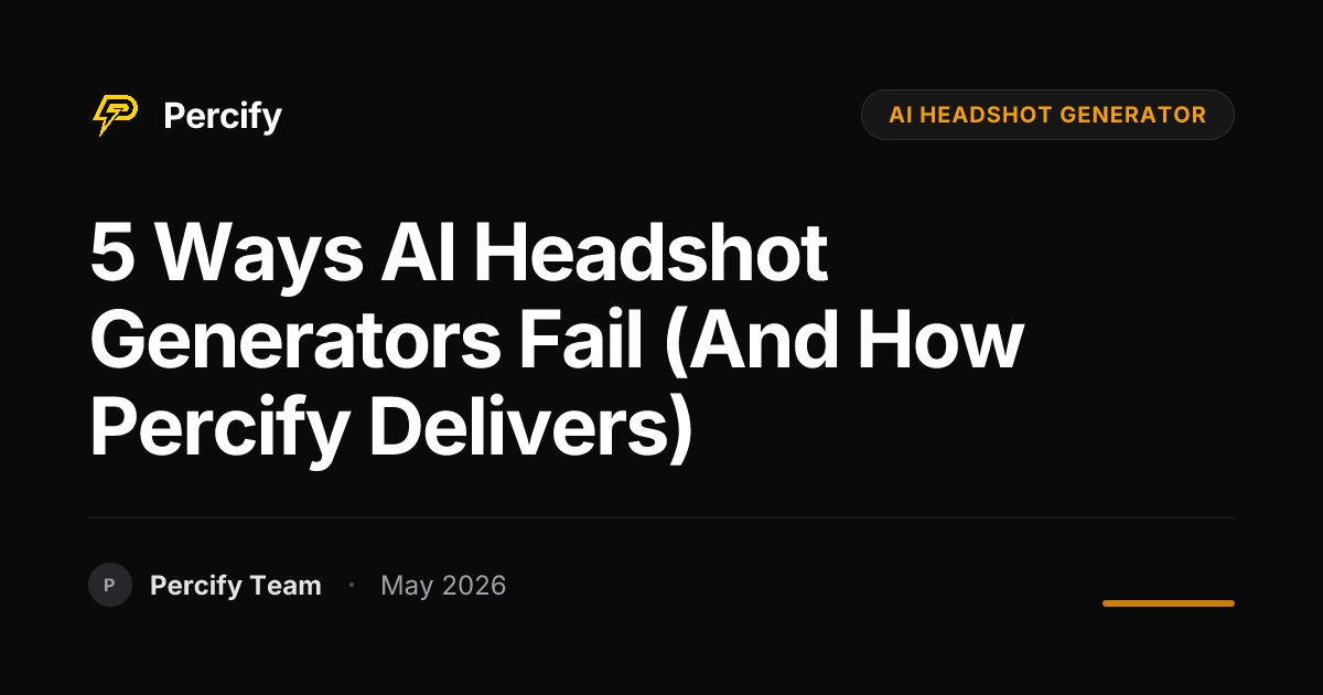 5 Ways AI Headshot Generators Fail (And How Percify Delivers) - Percify AI Avatar Blog Cover