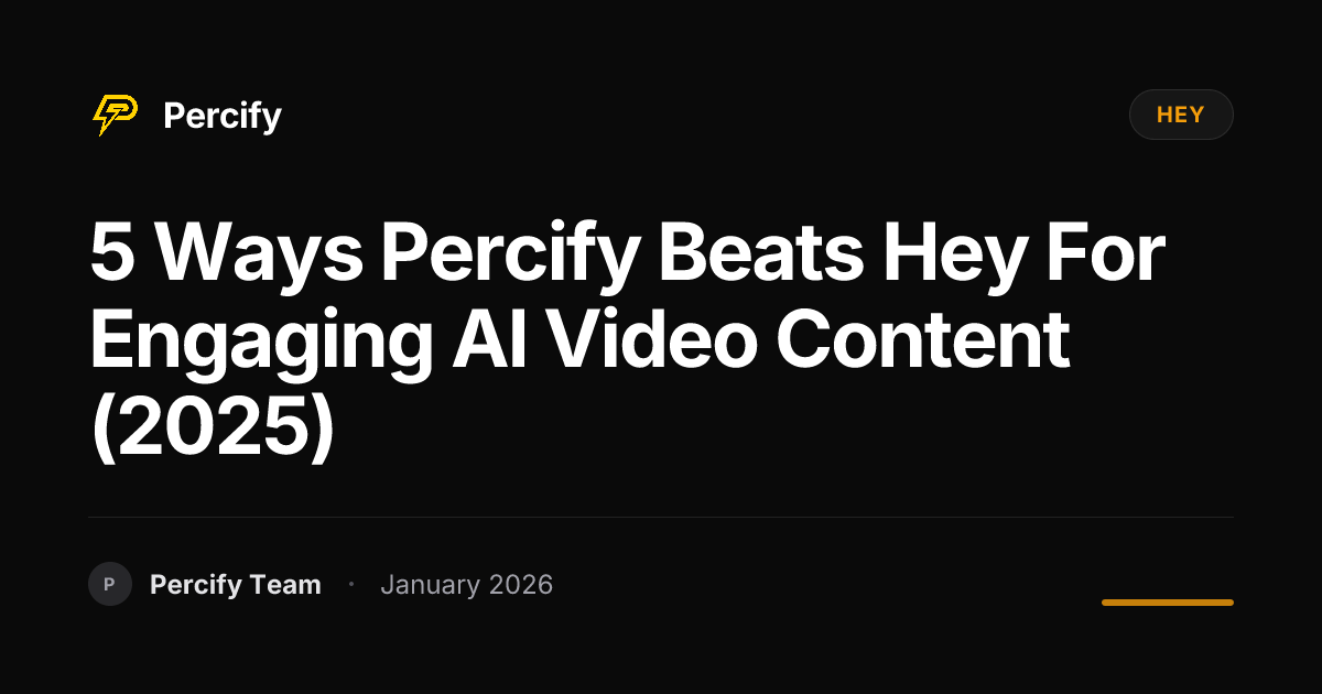 5 Ways Percify Beats Hey for Engaging AI Video Content (2025) | Percify ...