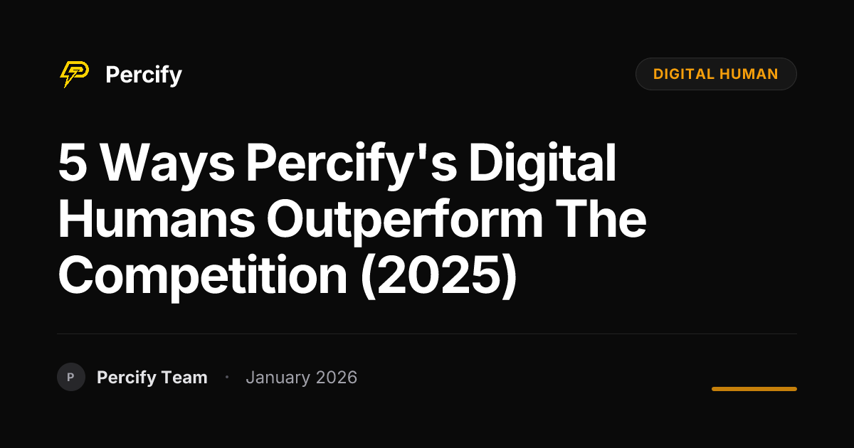 5 Ways Percify's Digital Humans Outperform the Competition (2025 ...