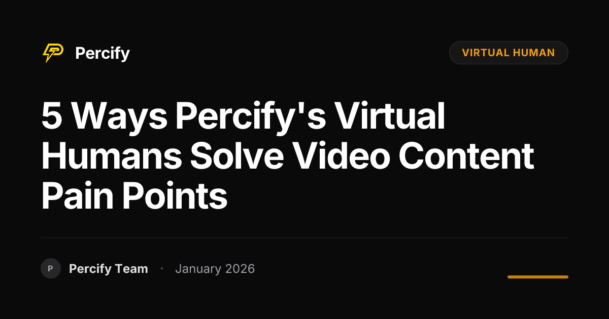 5 Ways Percify's Virtual Humans Solve Video Content Pain Points ...