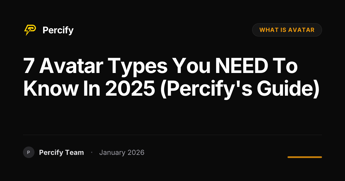 7 Avatar Types You NEED to Know in 2025 (Percify's Guide) | Percify Blog