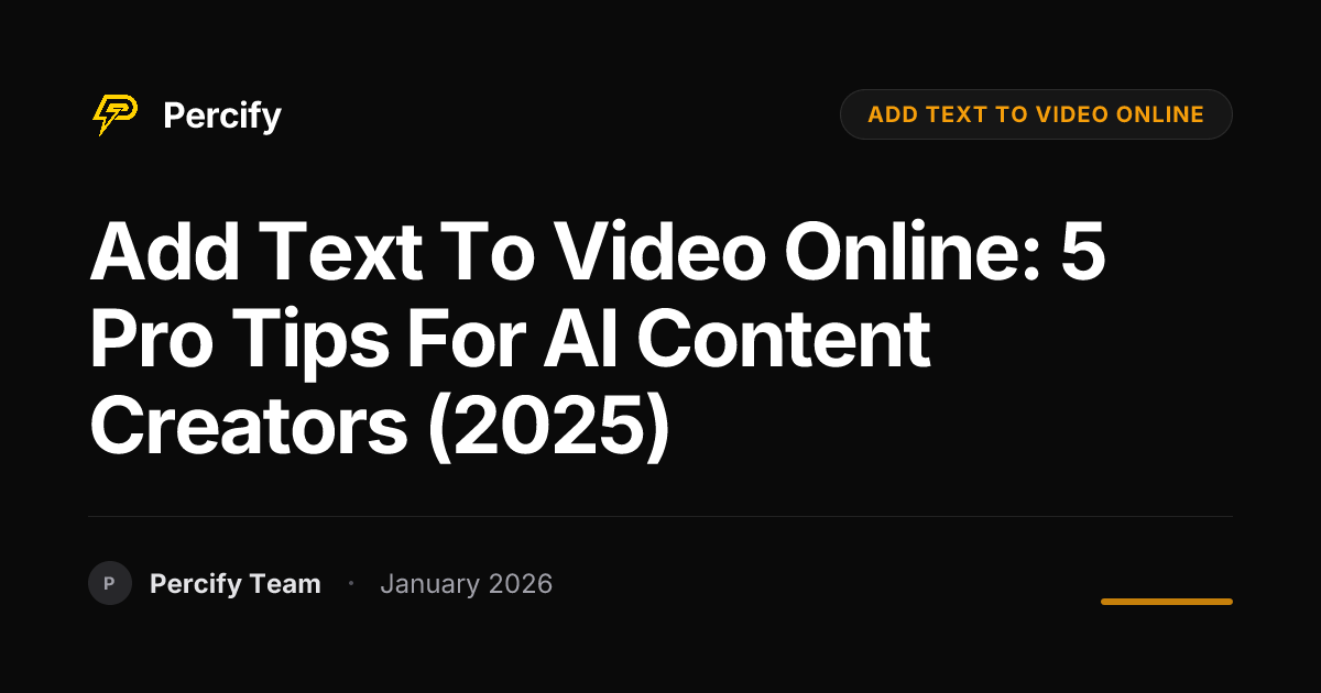 Add Text to Video Online: 5 Pro Tips for AI Content Creators (2025 ...