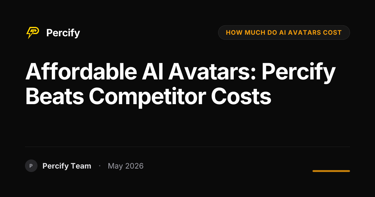 Affordable AI Avatars: Percify Beats Competitor Costs - Percify AI Avatar Blog Cover