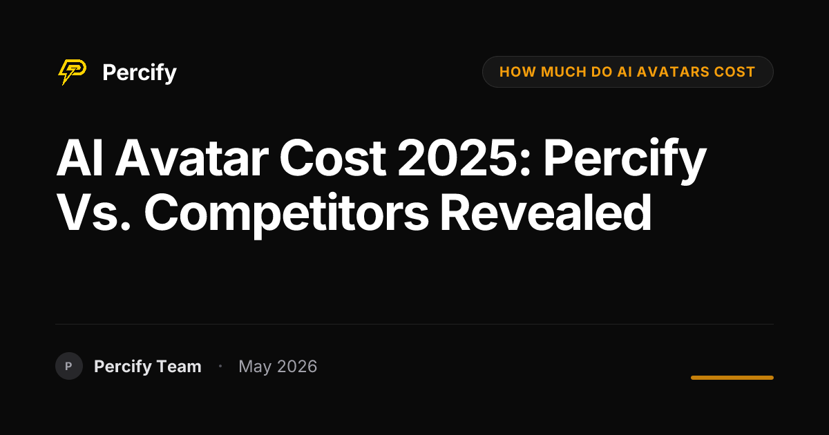 AI Avatar Cost 2025: Percify vs. Competitors Revealed - Percify AI Avatar Blog Cover