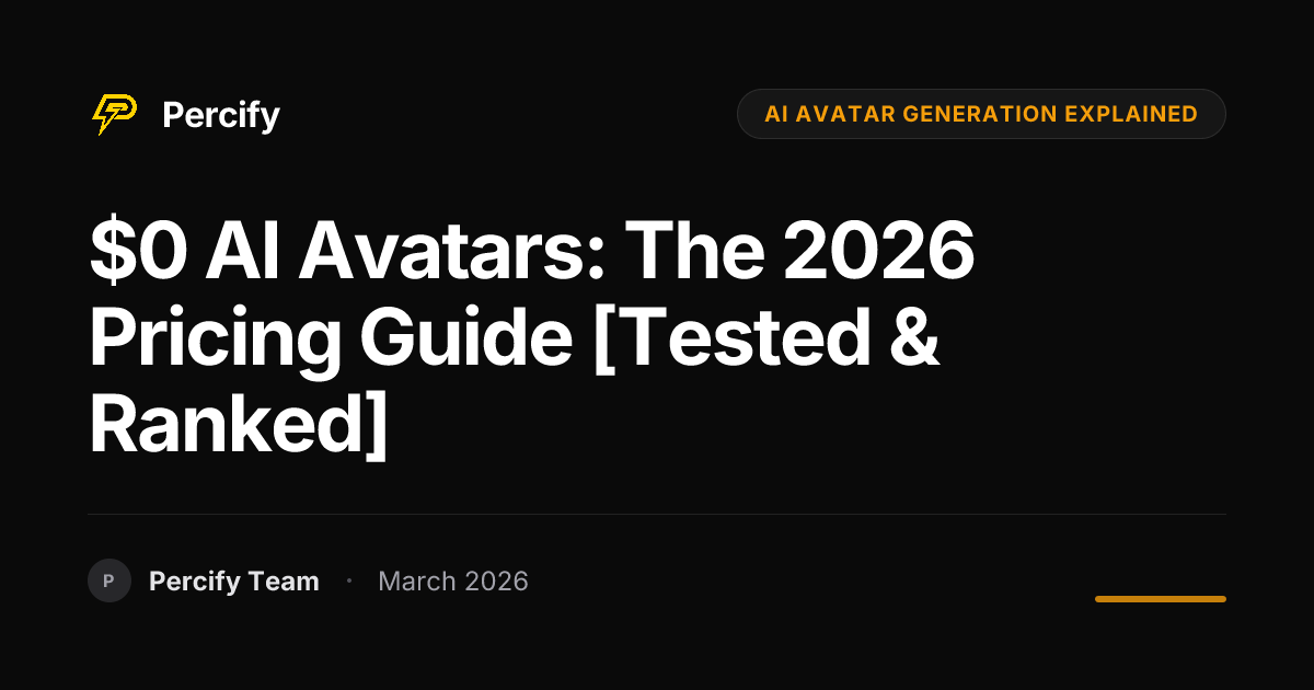 AI Avatar Generation Explained in 2026: What Is Actually Happening - Percify AI Avatar Blog Cover