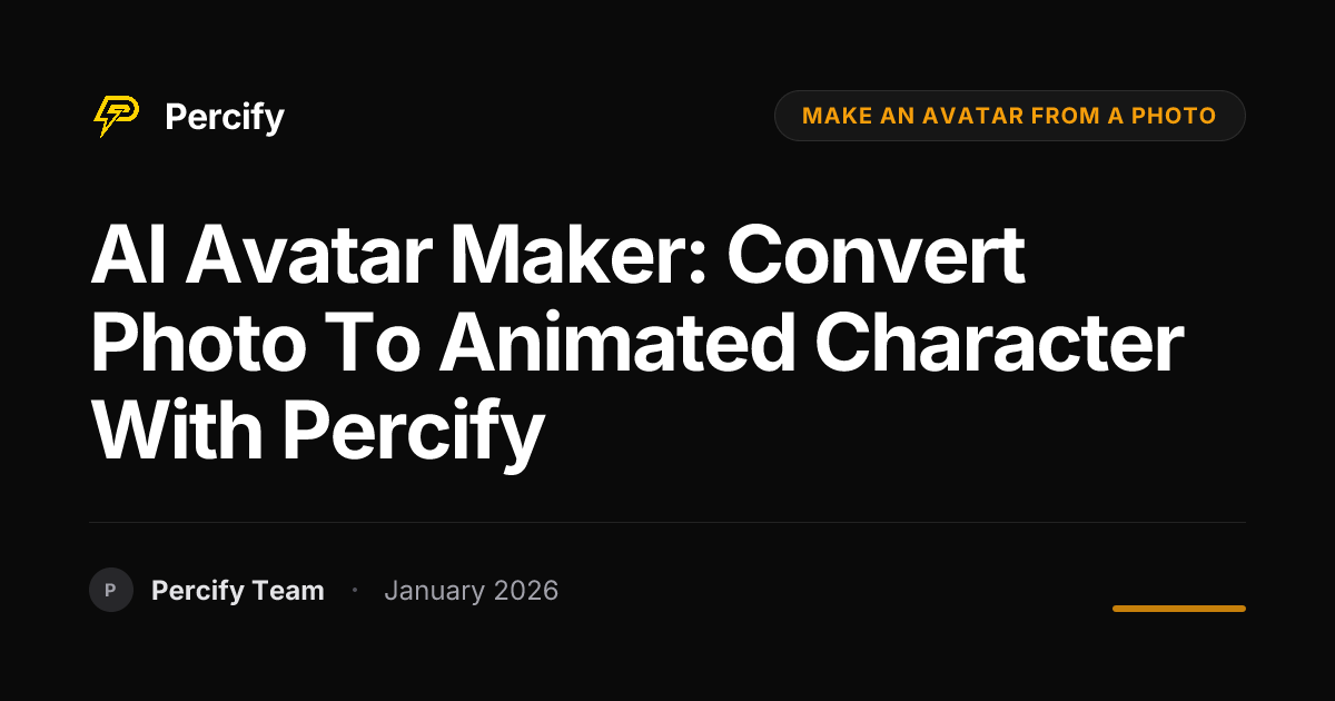AI Avatar Maker: Convert Photo to Animated Character with Percify ...