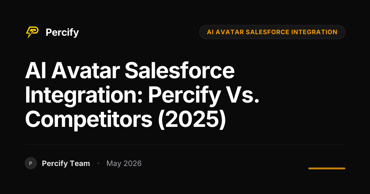 AI Avatar Salesforce Integration: Percify vs. Competitors (2025) - Percify AI Avatar Blog Cover