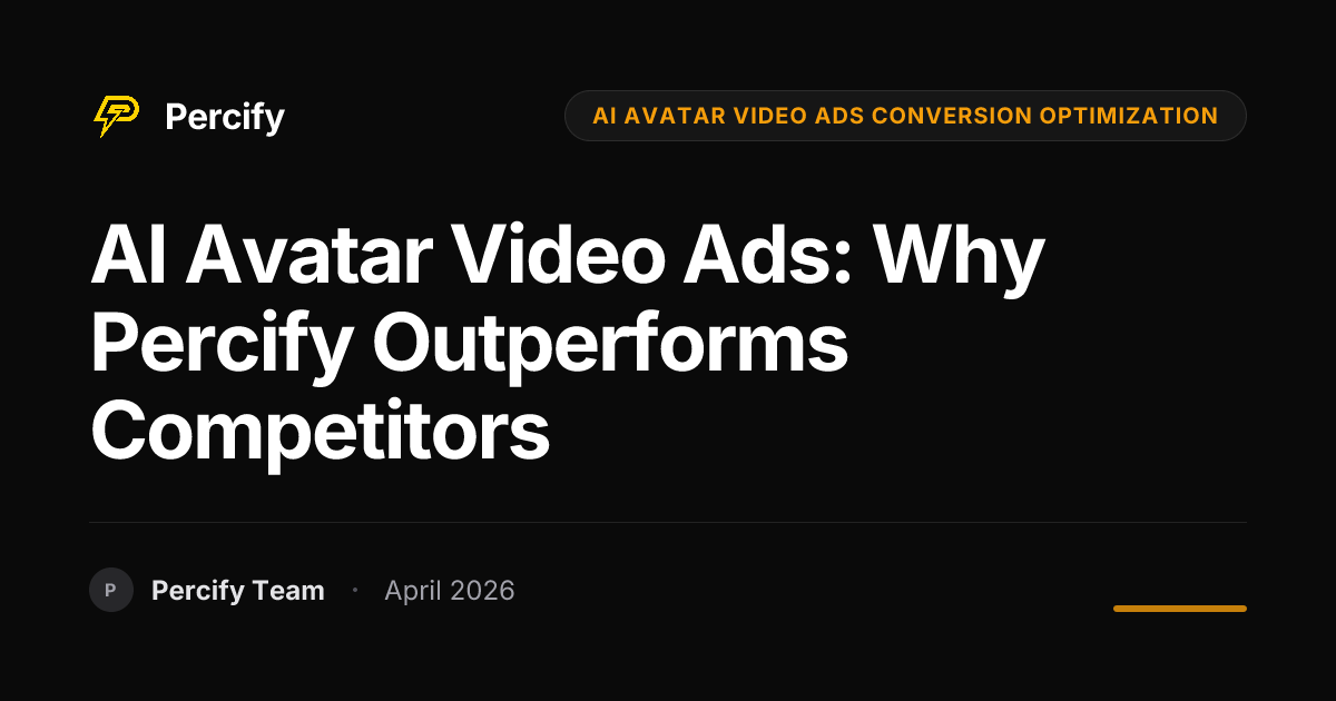 AI Avatar Video Ads: Why Percify Outperforms Competitors - Percify AI Avatar Blog Cover