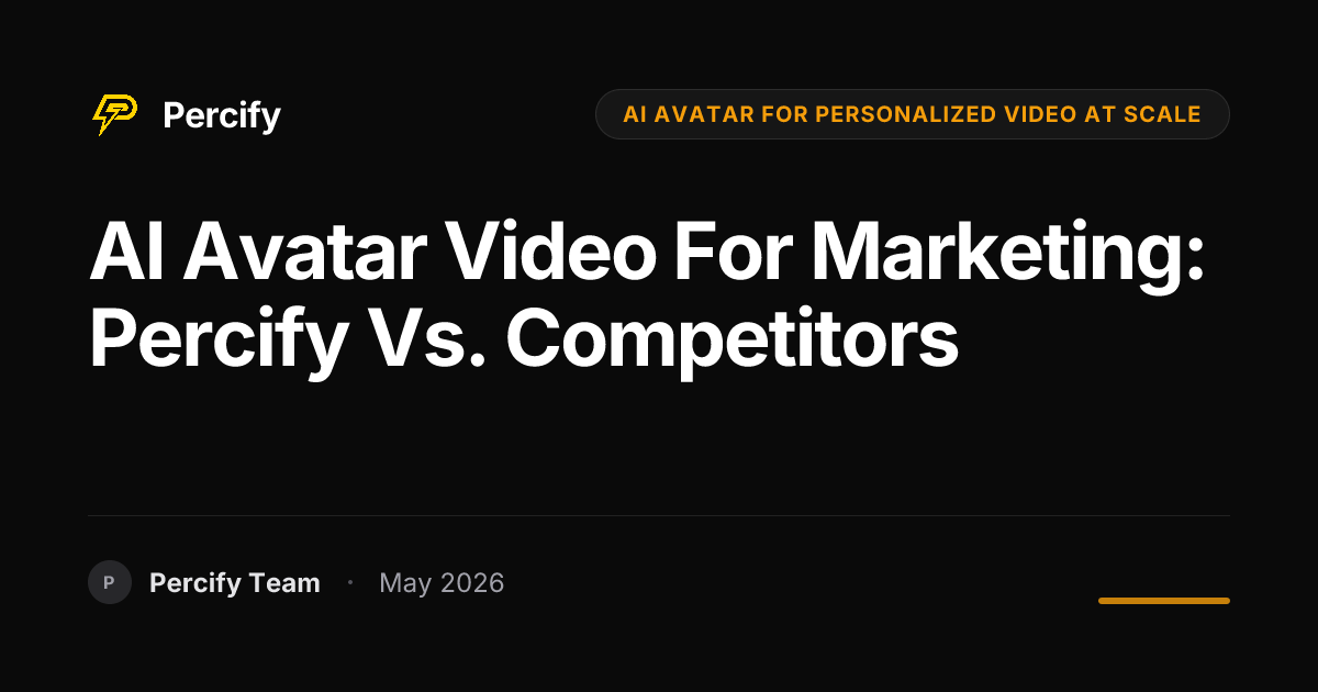 AI Avatar Video for Marketing: Percify vs. Competitors - Percify AI Avatar Blog Cover