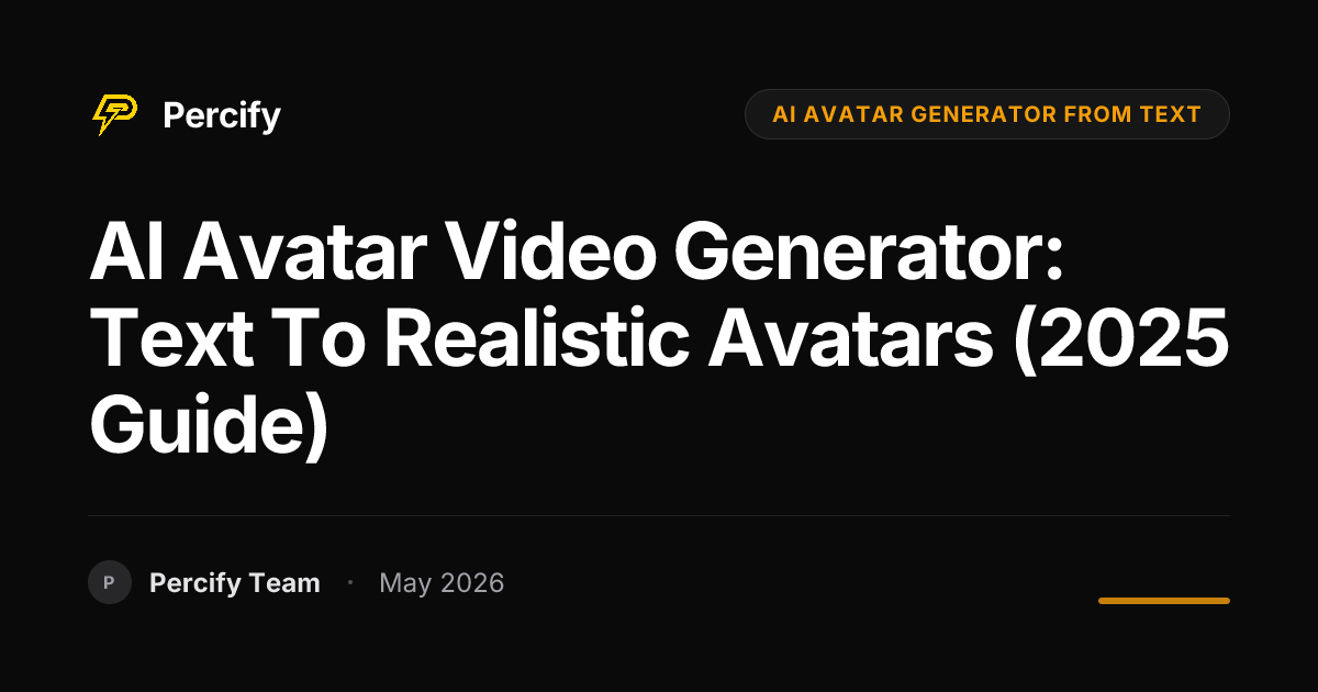 AI Avatar Video Generator: Text to Realistic Avatars (2025 Guide ...