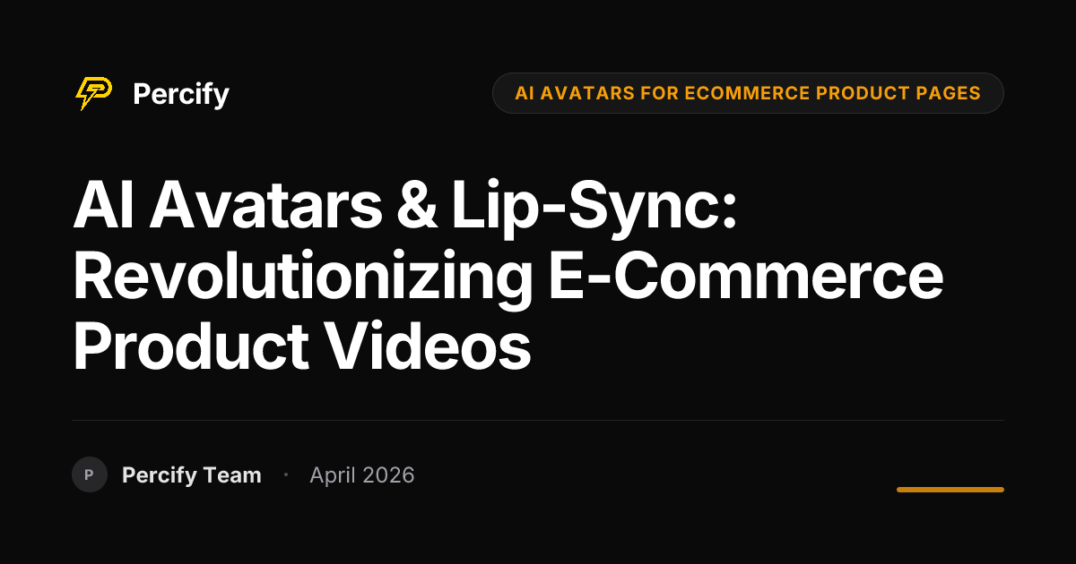 AI Avatars & Lip-Sync: Revolutionizing E-commerce Product Videos - Percify AI Avatar Blog Cover