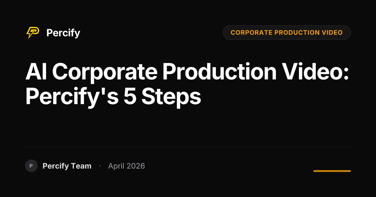 AI Corporate Production Video: Percify's 5 Steps - Percify AI Avatar Blog Cover
