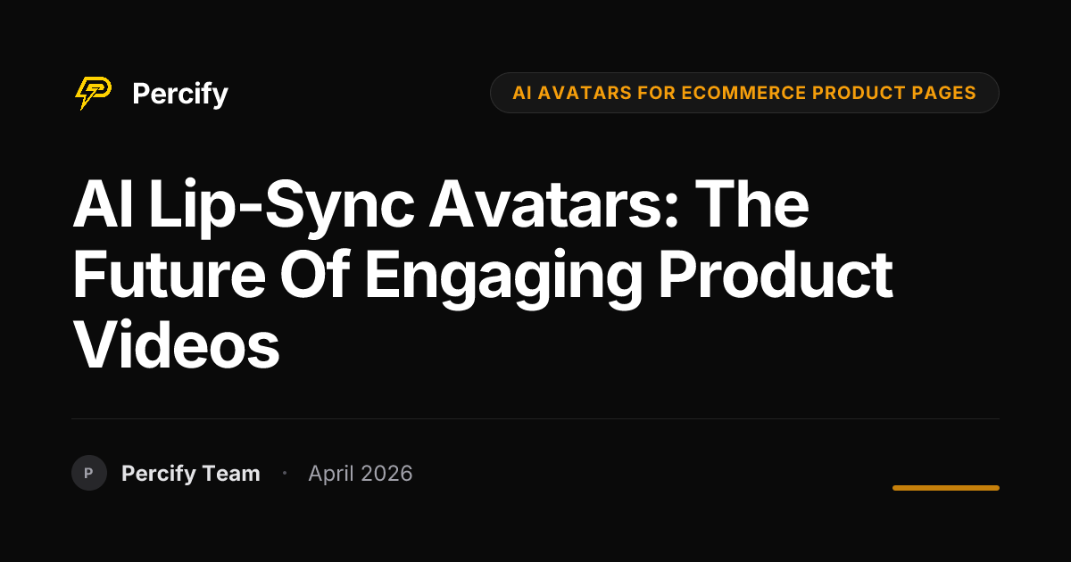 AI Lip-Sync Avatars: The Future of Engaging Product Videos - Percify AI Avatar Blog Cover