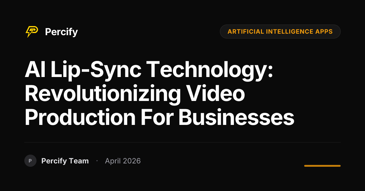 AI Lip-Sync Technology: Revolutionizing Video Production for Businesses - Percify AI Avatar Blog Cover