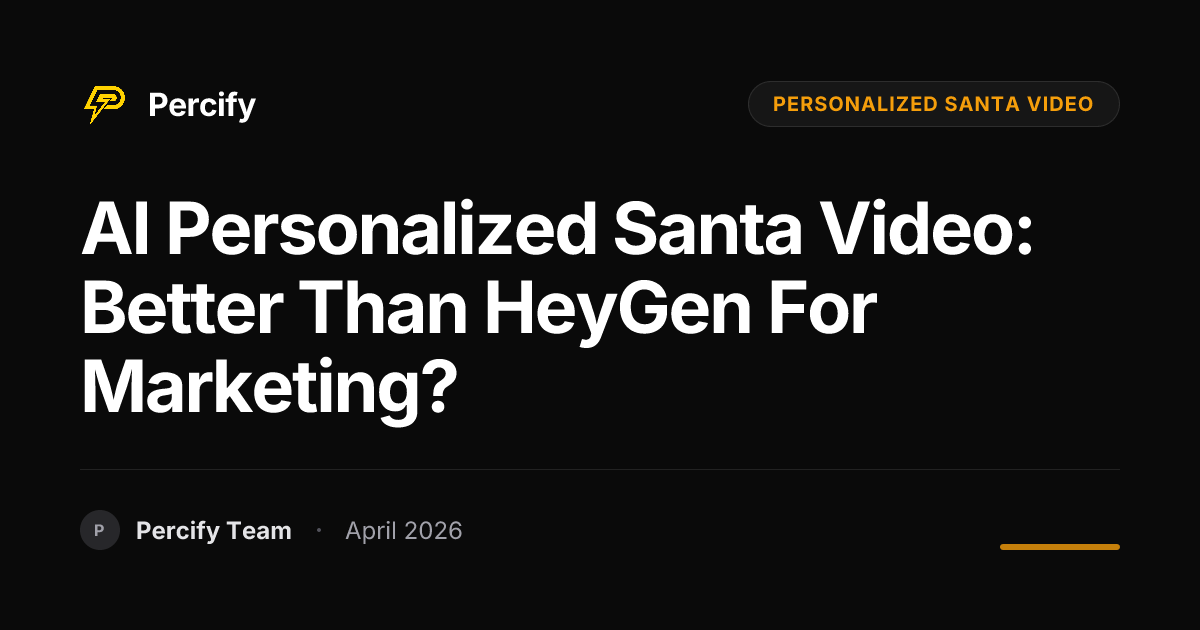 AI Personalized Santa Video: Better Than HeyGen for Marketing? - Percify AI Avatar Blog Cover