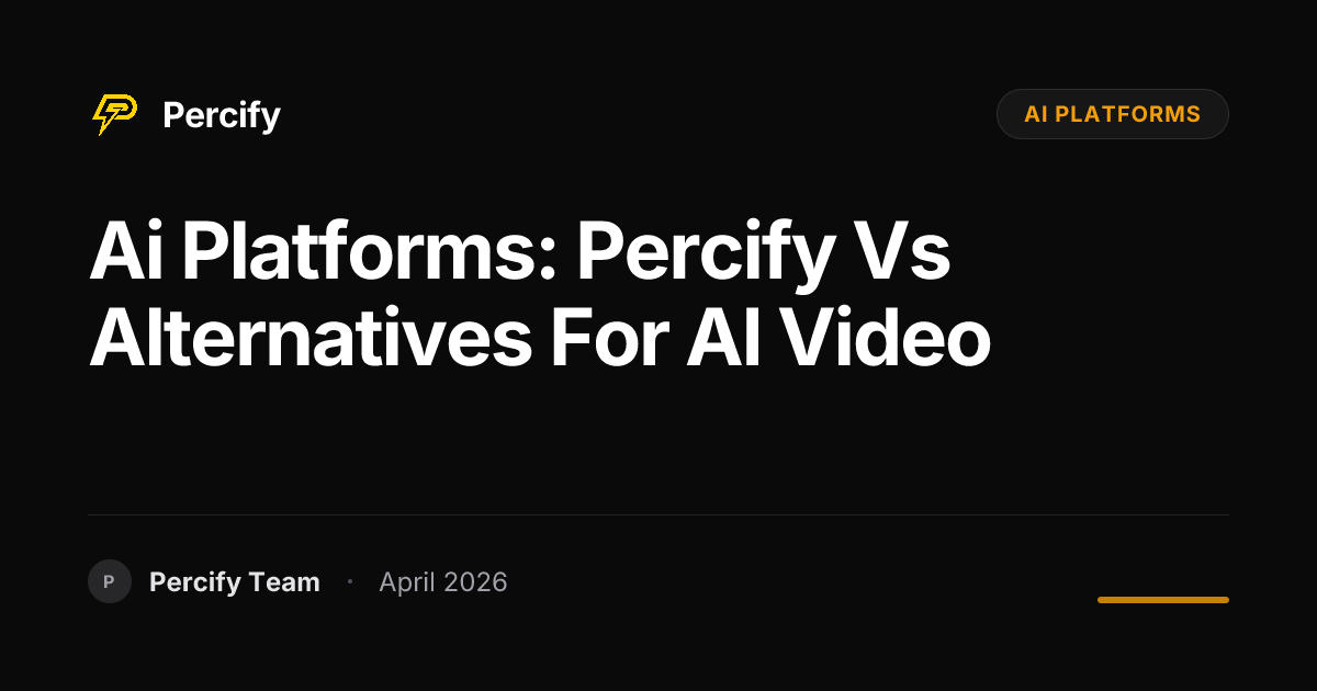 ai platforms: Percify vs Alternatives for AI Video - Percify AI Avatar Blog Cover