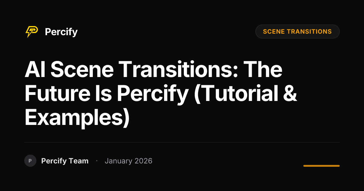 AI Scene Transitions: The Future is Percify (Tutorial & Examples ...