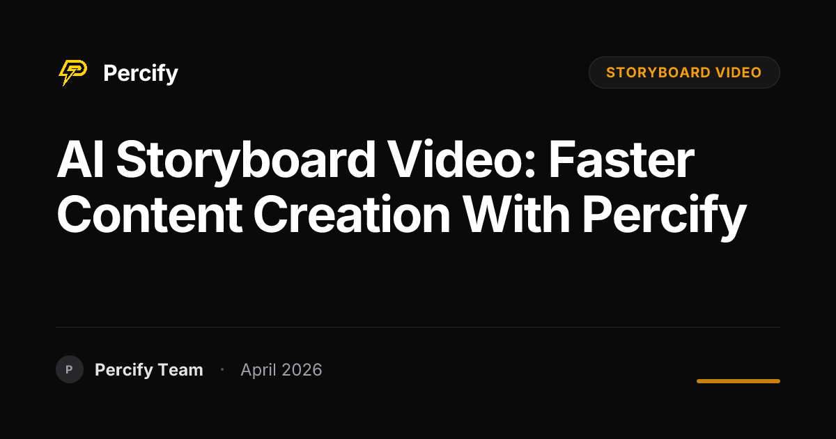 AI Storyboard Video: Faster Content Creation with Percify - Percify AI Avatar Blog Cover